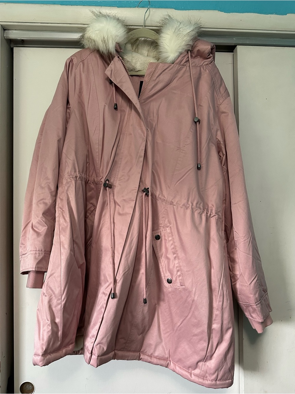 Alegria Blush Pink Faux-Fur Lined Hooded Puffer Parka